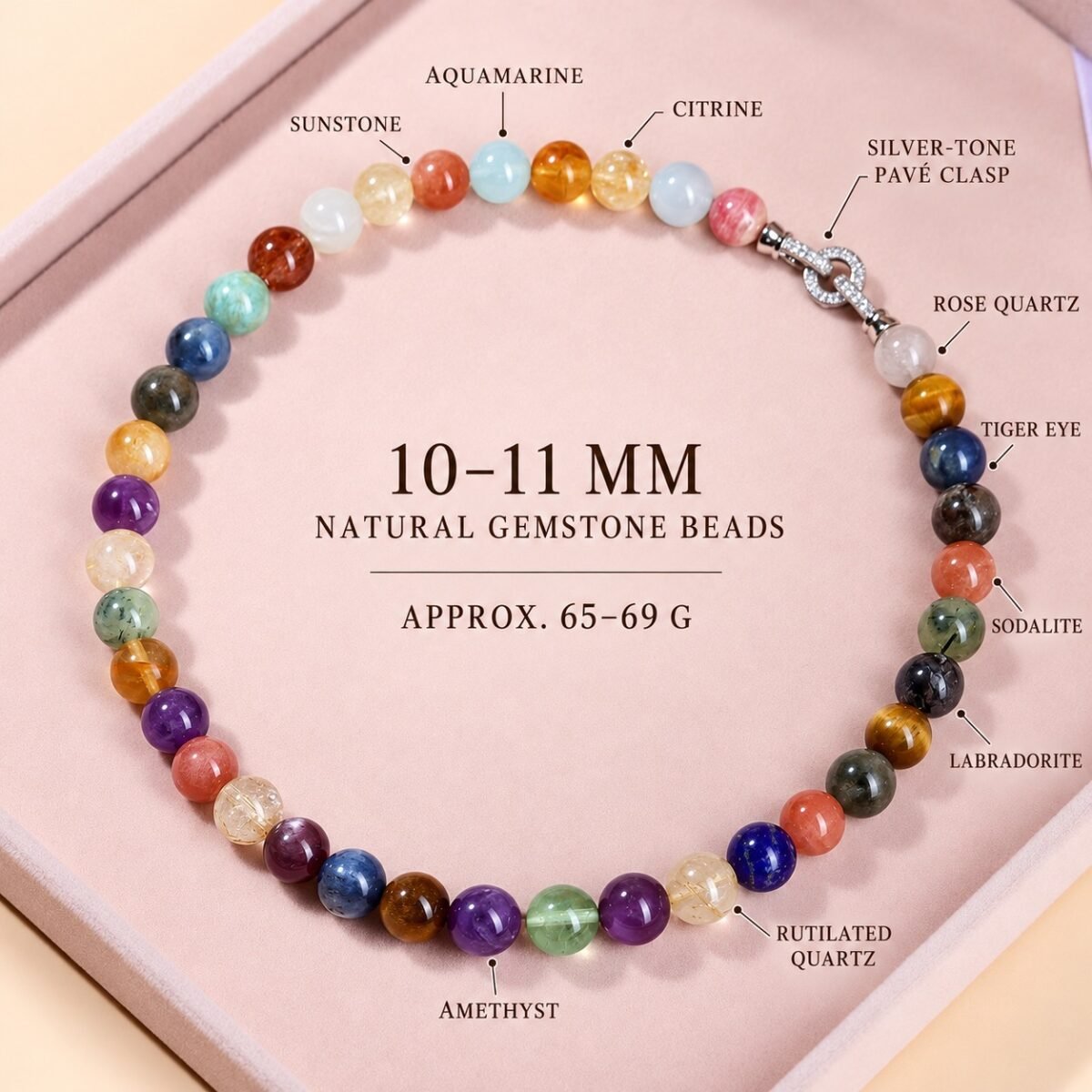 Multigem Meditation Necklace
