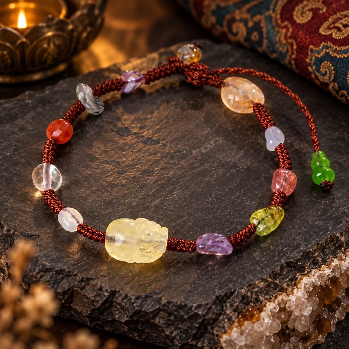 Citrine Pixiu Multigem Intention Bracelet
